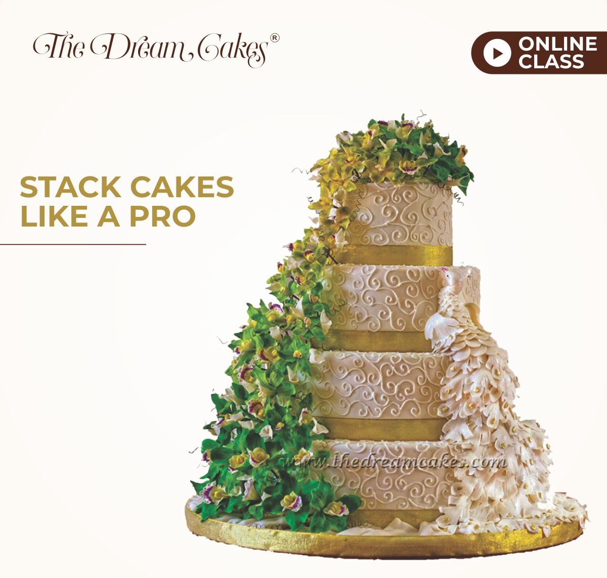 stacking tiered cake